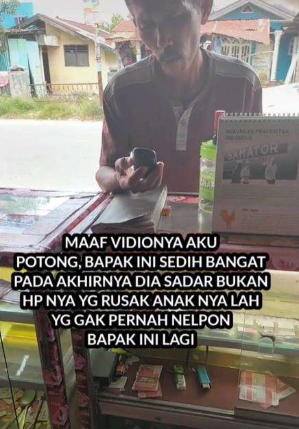 Cerita sedih seorang ayah minta HP diperbaiki.