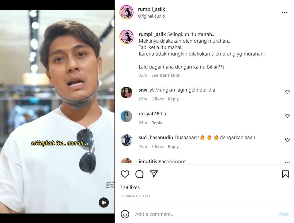 Rizky Billar bicara soal selingkuh Rizky Billar bicara soal selingkuh