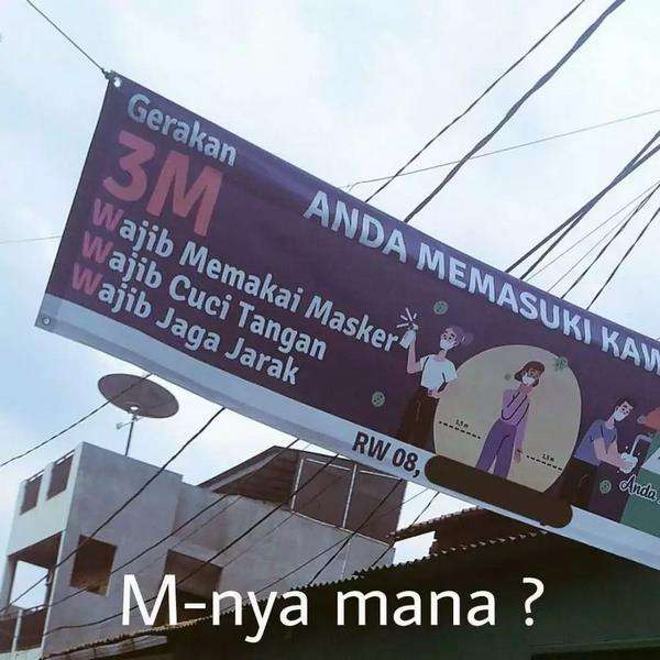 Tulisan di spanduk dan banner yang bikin ngakak.