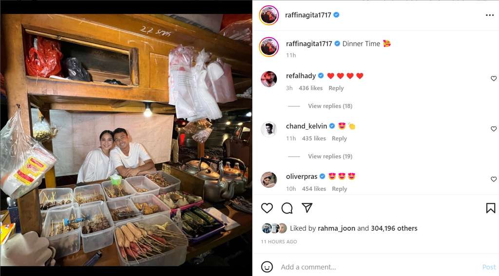 dinner romantis ala Raffi dan Gigi