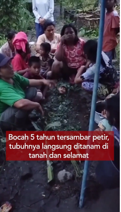 Viral Bocah Tersambar Petir di Sumut Selamat Usai 'Dikubur' dalam Tanah
