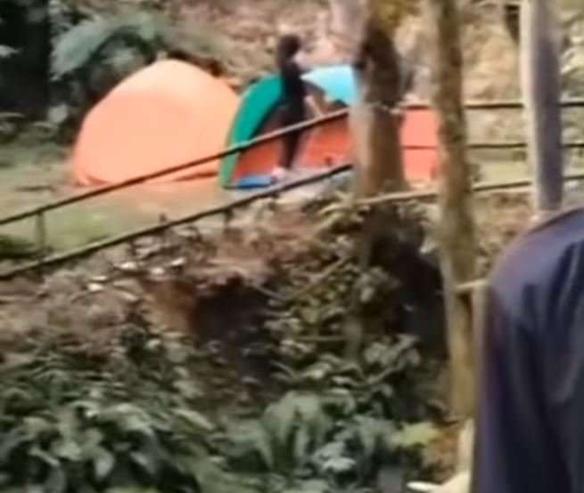 video viral pendaki di gunung salak