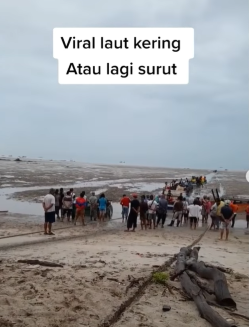 Viral Video Air Laut di Pantai Sampur Bangka Mendadak Surut Mirip Tanda Tsunami