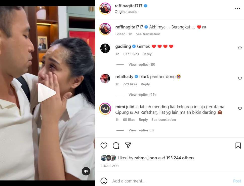 Raffi Ahmad ledek Gigi