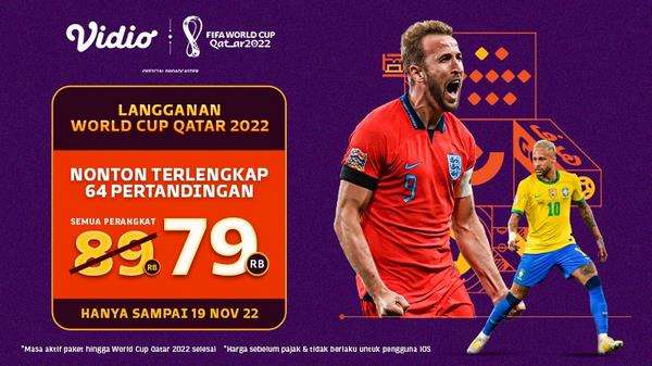 Vidio sebagai official broadcaster Piala Dunia 2022 di Qatar.