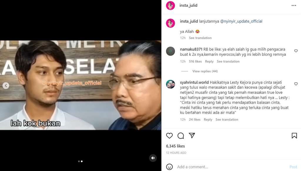 Rizky Billar dan kuasa hukumnya Hotma