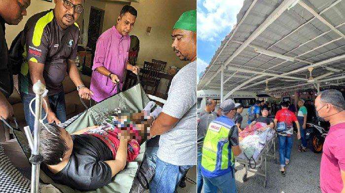 Masih Sakit karena Kecelakaan, Pria Ini Nekat Ziarahi Ibu yang Baru Meninggal, Datang dengan Tandu