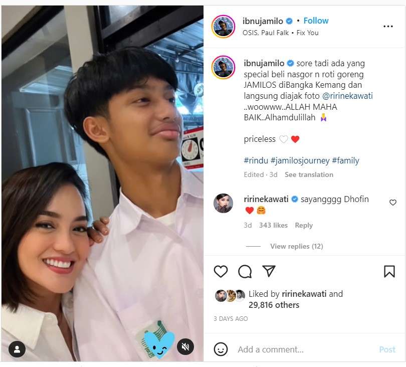 Ririn dan Dhofin putra Ibnu Jamil Ririn dan Dhofin putra Ibnu Jamil