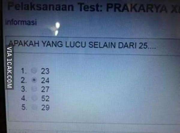 Deretan soal ujian absurd yang bikin siswa bingung jawabnya.