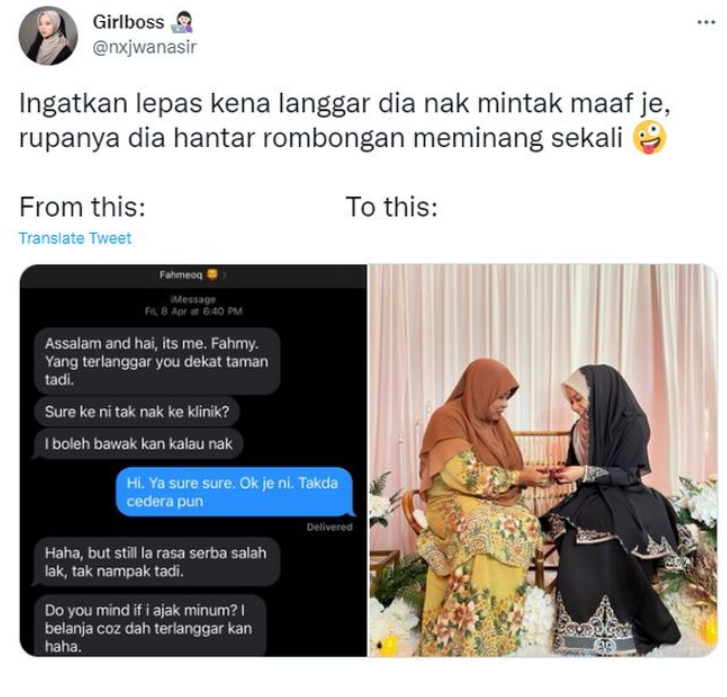 Wanita Ini Dilamar Pria yang Menabraknya, Sebulan Kenal Langsung Nikah