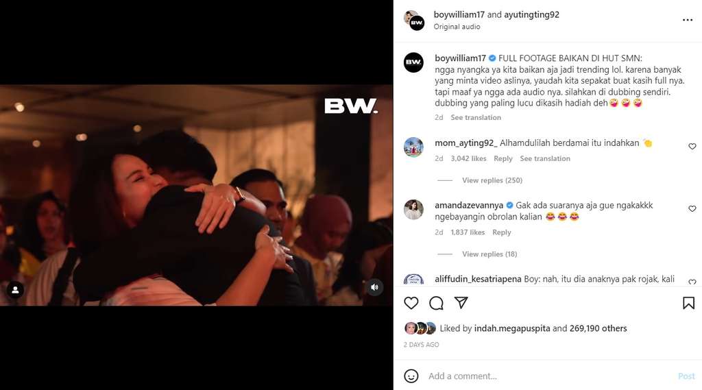 Boy William dan Ayu Ting Ting