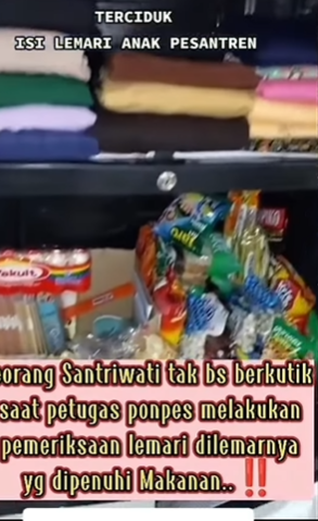 Isi Lemari Santriwati Super Lengkap Mirip Toko Kelontong