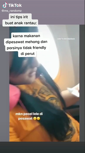 Wanita Ini Bawa Bekal Makan Tak Biasa Saat Naik Pesawat