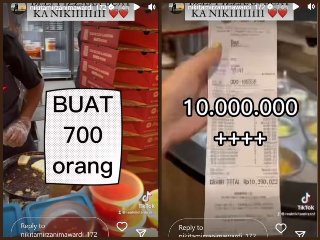 Nikita Mirzani borong pizza