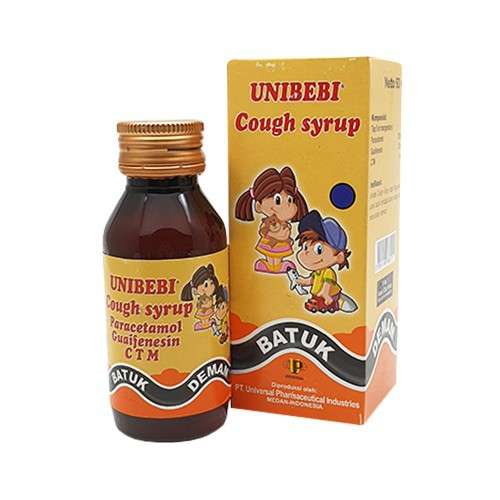 Unibebi Cough Sirup (obat batuk dan flu), produksi Universal Pharmaceutical Industries