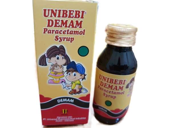 Unibebi Demam Drops (obat demam), produksi Universal Pharmaceutical Industries