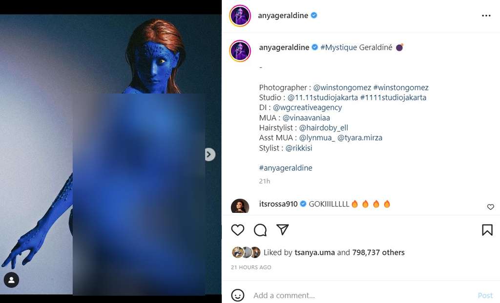 Penampilan Anya Geraldine