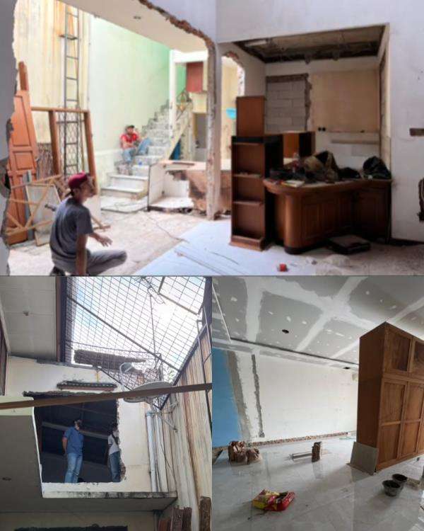 Transformasi rumah tua jadi hunian minimalis dan modern.