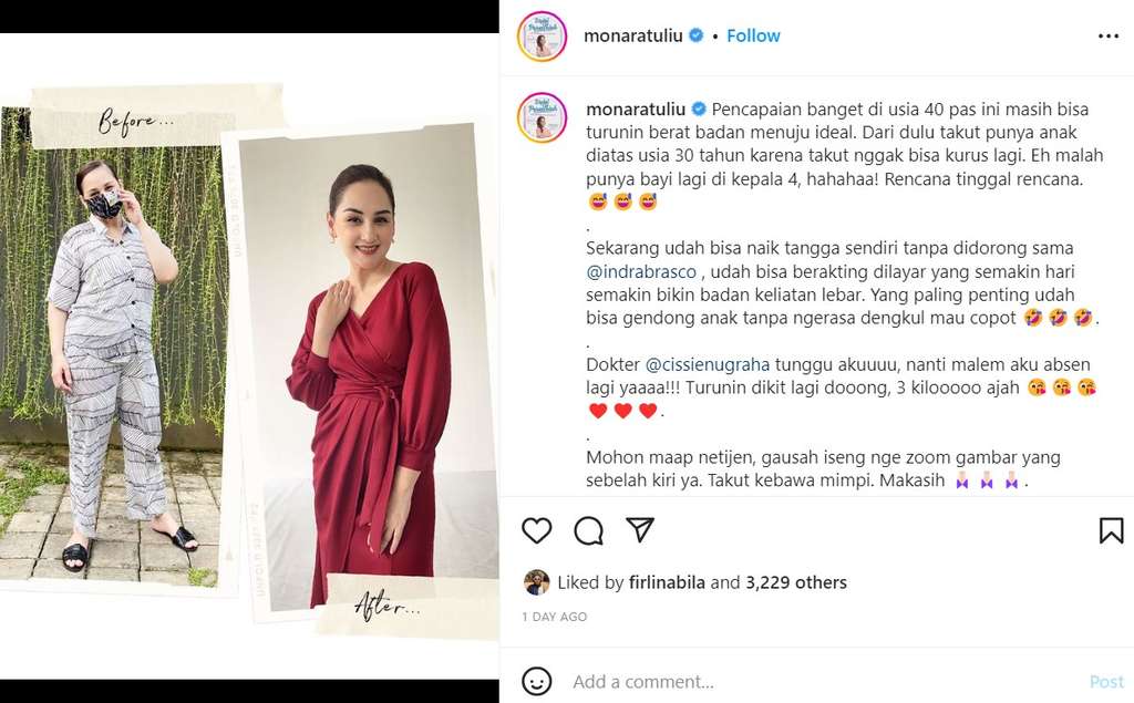 Unggahan Mona Ratuliu