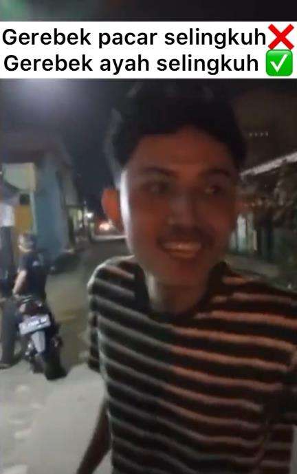 Viral anak gerebek bapaknya yang lagi selingkuh.