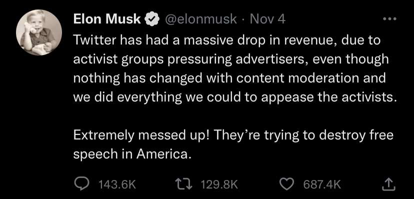 Twitter @elonmusk