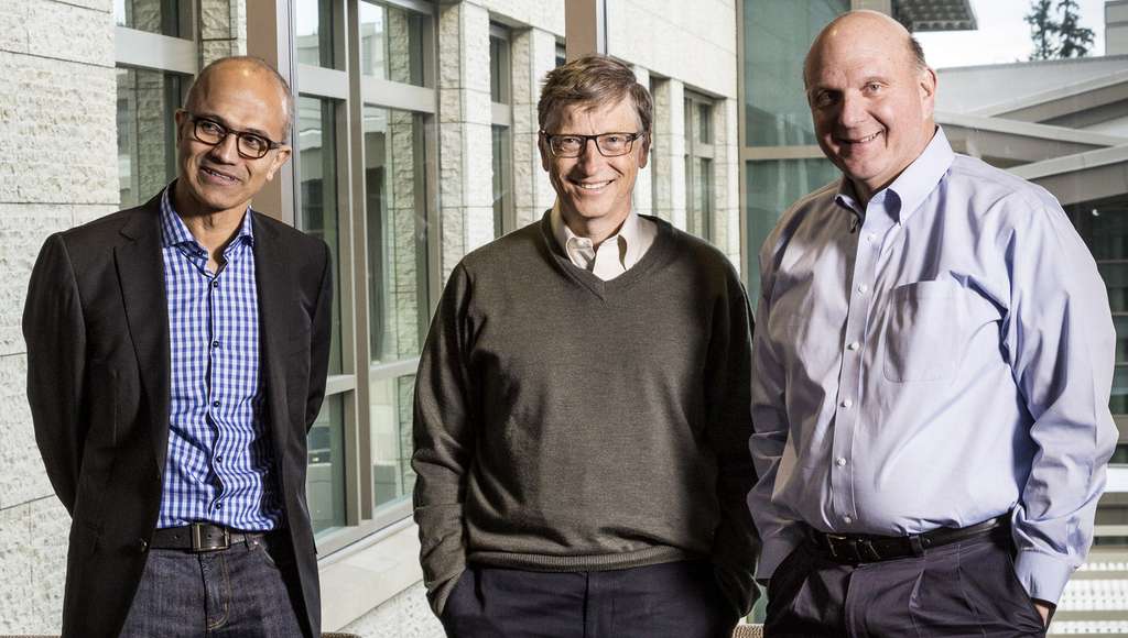 Satya Nadela dan Bill Gates