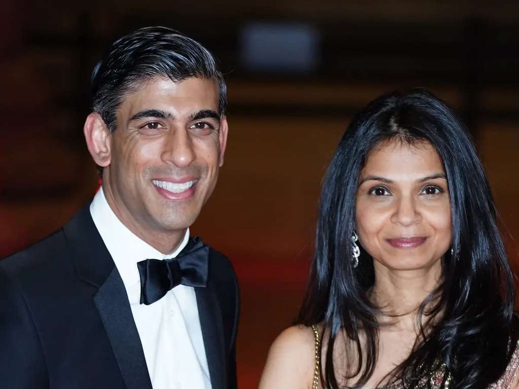 Rishi Sunak dan istrinya Akshata Murty,