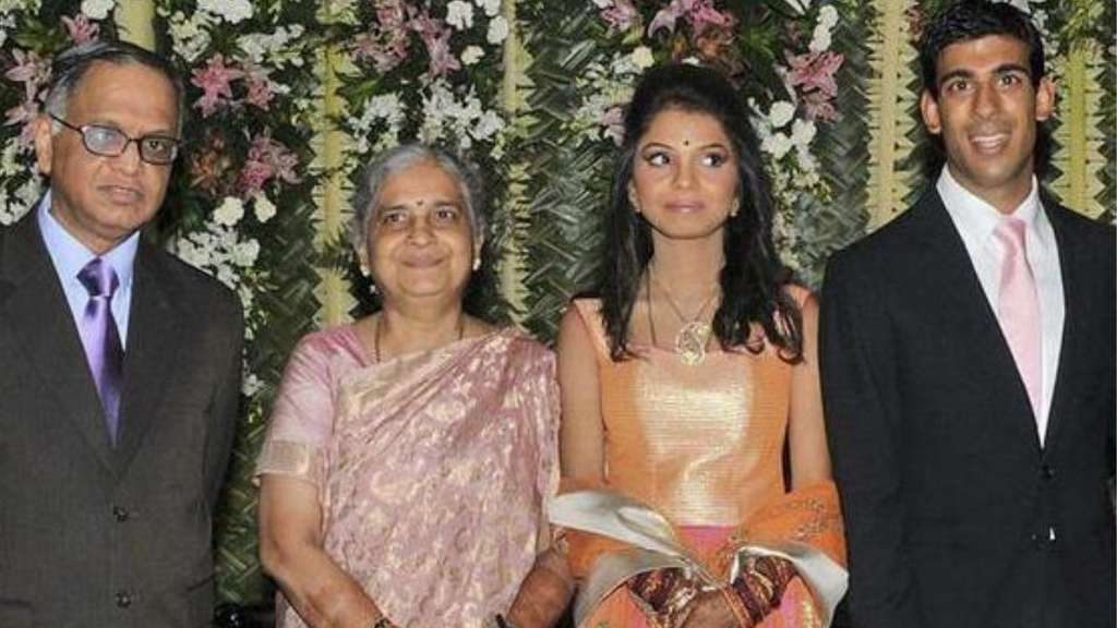 Rishi Sunak istri dan mertuanya Narayana Murthy