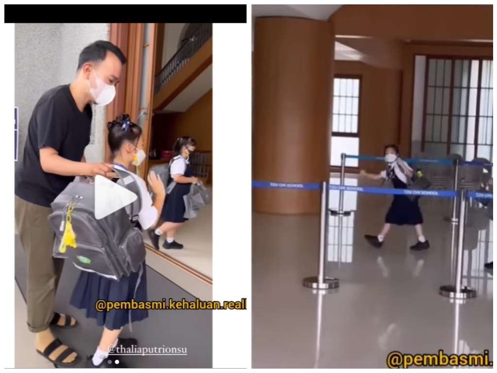 Ruben Onsu antar Thalia ke sekolah