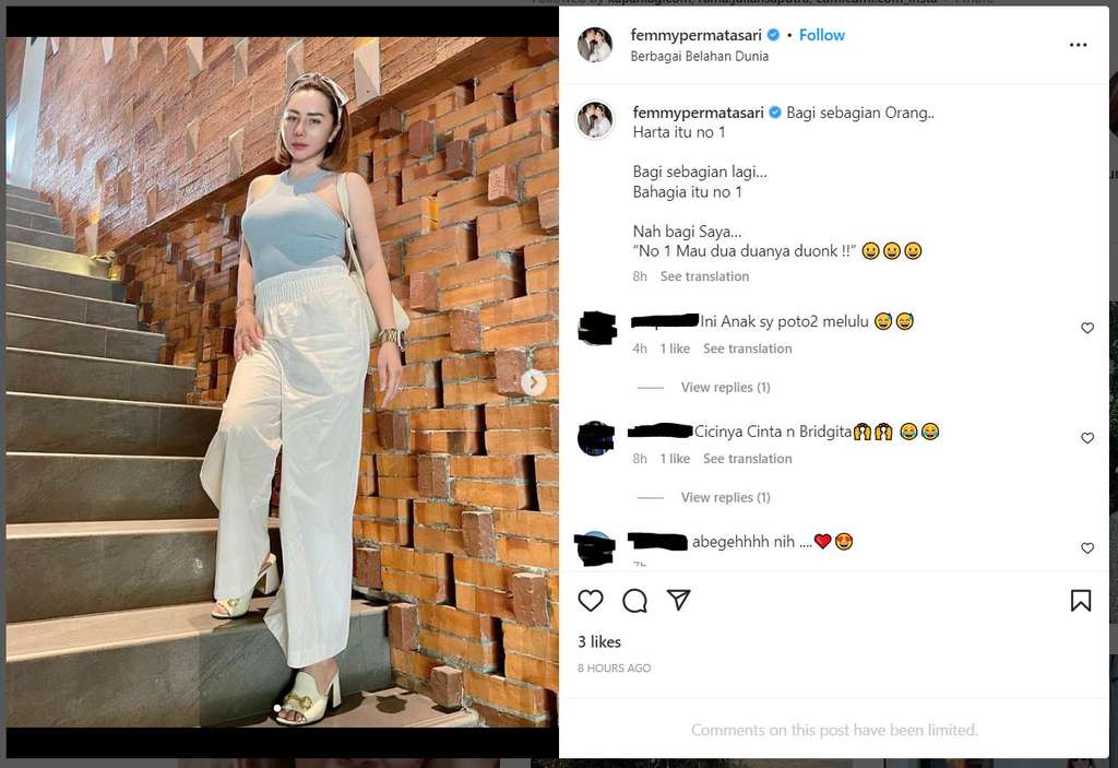 Unggahan Feed IG Femmy Permatasari Unggahan Feed IG Femmy Permatasari