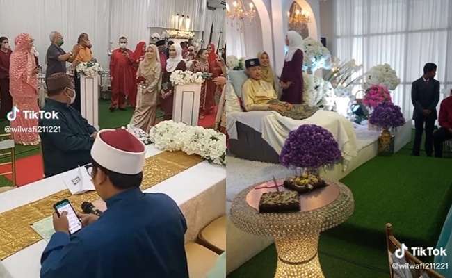 Mempelai Pria Sakit Kanker Stadium 4, Pengantin Ini Menikah di Tempat Tidur