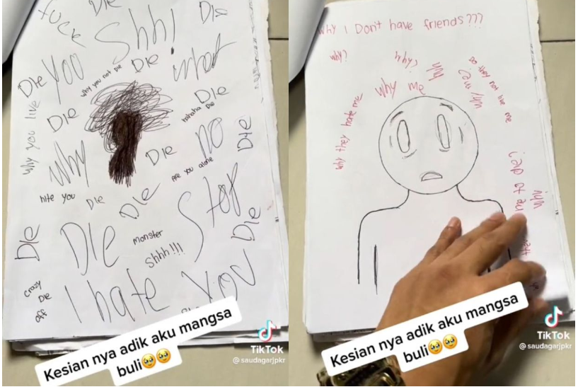 Kakak Temukan Gambar Seram dan Penuh Darah di Tas Adik, Kisah di Baliknya Bikin Miris