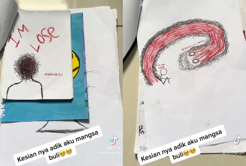 Kakak Temukan Gambar Seram dan Penuh Darah di Tas Adik, Kisah di Baliknya Bikin Miris