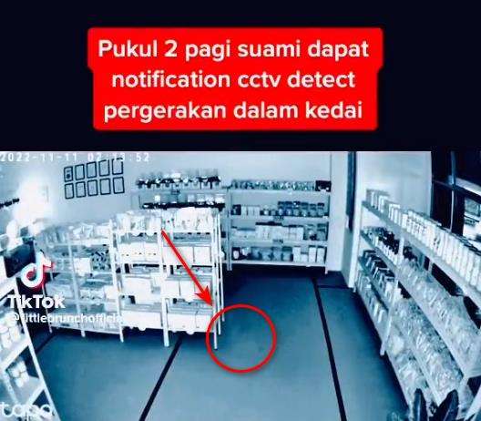 Rekaman CCTV jam 2 pagi perlihatkan bayangan putih seperti bayi merangkak.