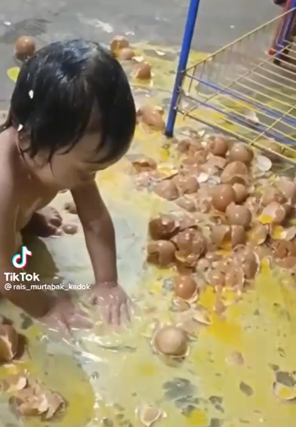 Bikin Elus Dada, Ibu Tak Jadi Jualan Martabak, Telur 100 Butir Dipakai 'Mandi' Anaknya