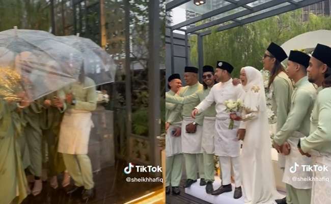 Pesta Pernikahan di Rooftop Rusak karena Hujan, Aksi Pengantin Ini Bikin Salut