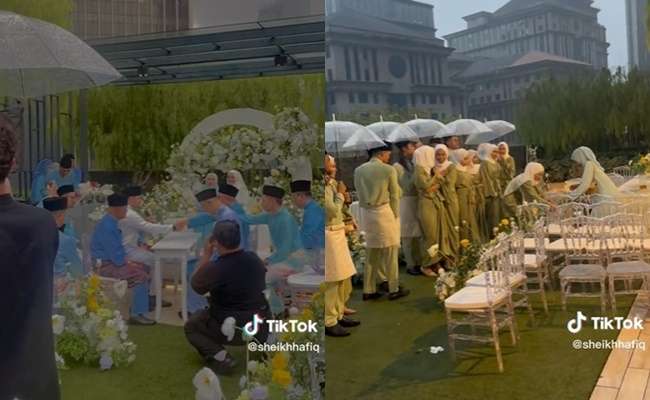 Pesta Pernikahan di Rooftop Rusak karena Hujan, Aksi Pengantin Ini Bikin Salut