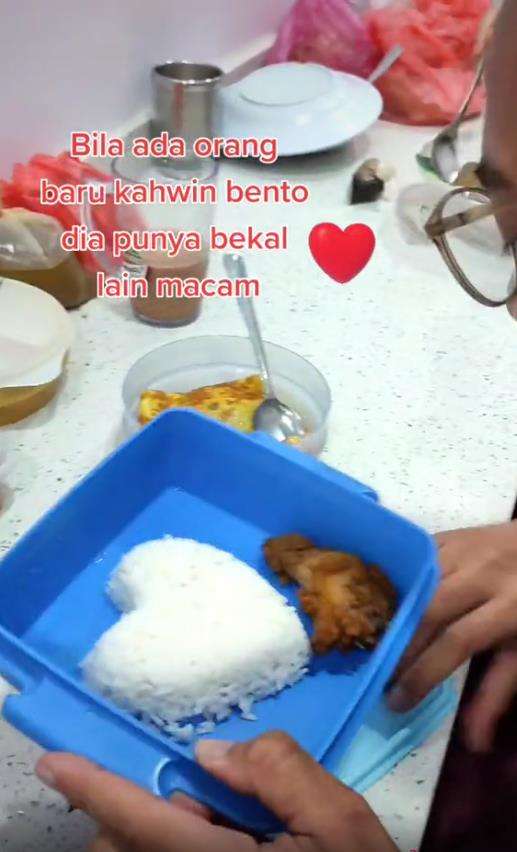 Bawa Bekal Buatan Istri, Pria Ini Malu karena Bentuknya yang Uwu.
