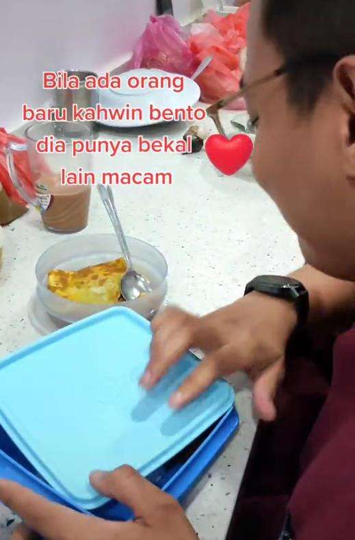 Bawa Bekal Buatan Istri, Pria Ini Malu karena Bentuknya yang Uwu.