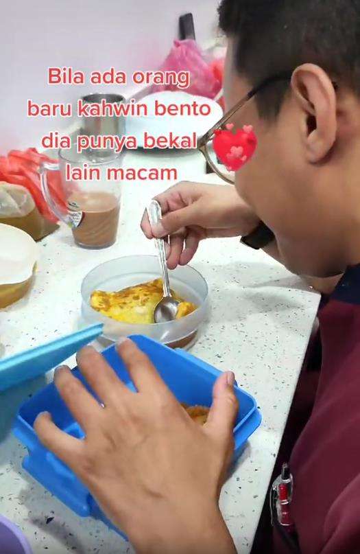 Bawa Bekal Buatan Istri, Pria Ini Malu karena Bentuknya yang Uwu.
