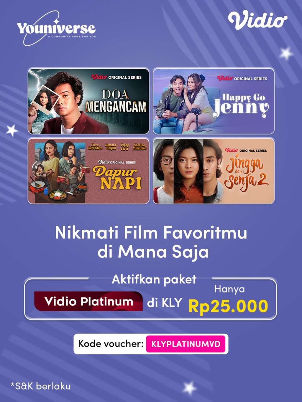 Vidio tawarkan voucher diskon Film dan serial favorit