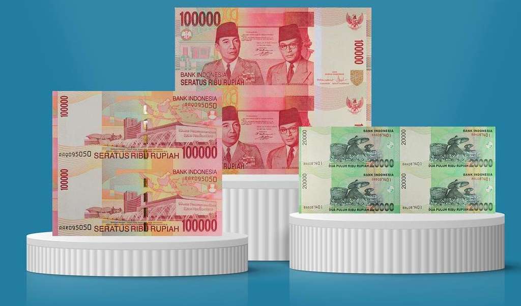 Gambar uang kertas yag resmi jadi alat pembayaran sah.