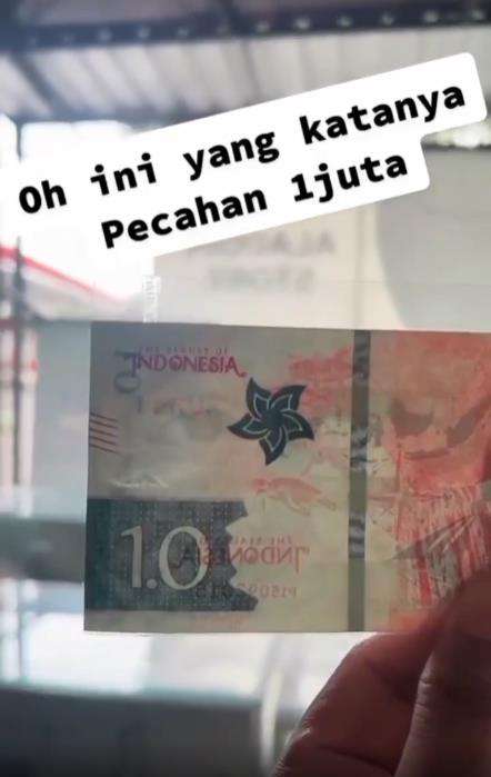 heboh video viral uang kertas pecahan Rp1 juta.