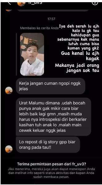 Tegar Septian beri komentar ke netizen