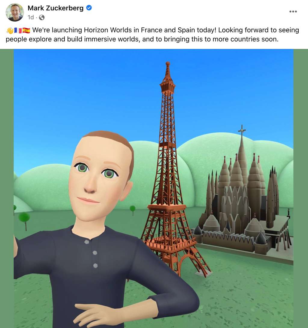 Avatar metaverse Mark Zuckerberg