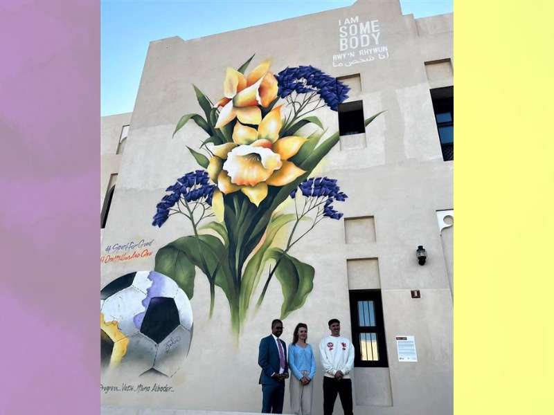 Mural Kolaborasi Seniman Wales dan Qatar
