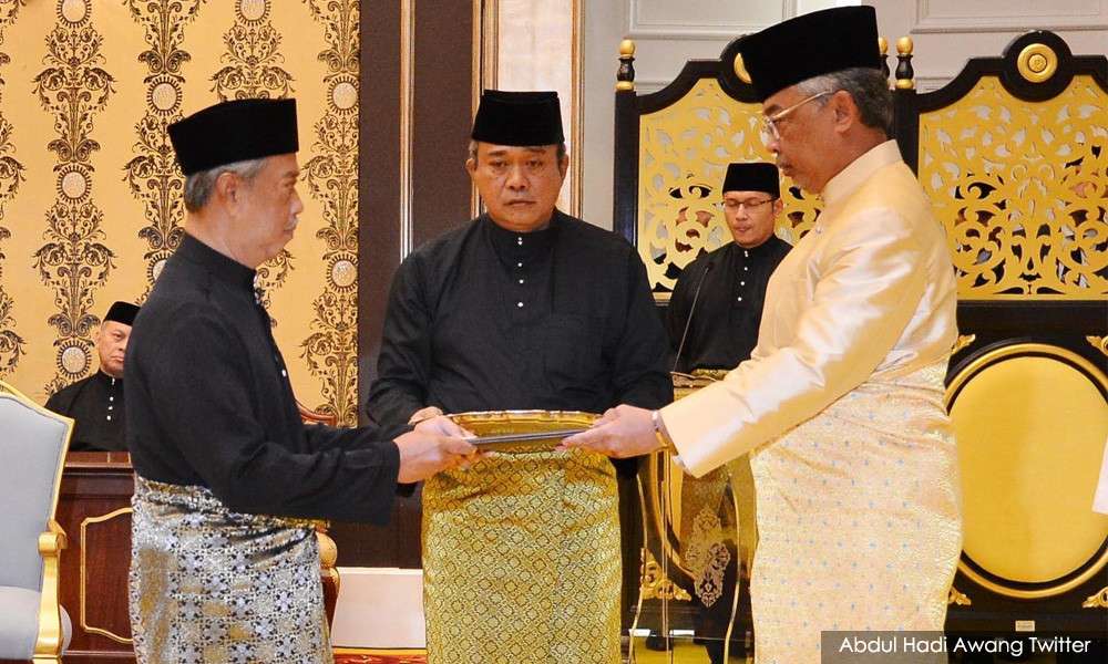 Muhyiddin Yassin saat dilantik Raja menjadi PM Malaysia