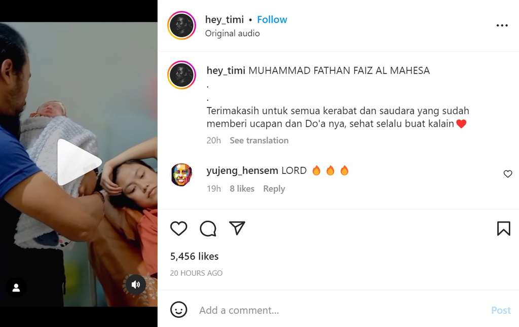 Istri Yayat Preman Pensiun melahirkan