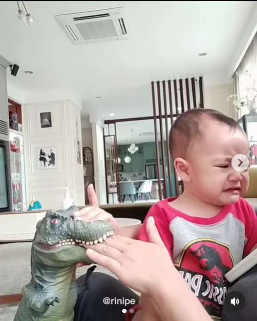 Rayyanza menangis lihat tangan Sus Rini digigit