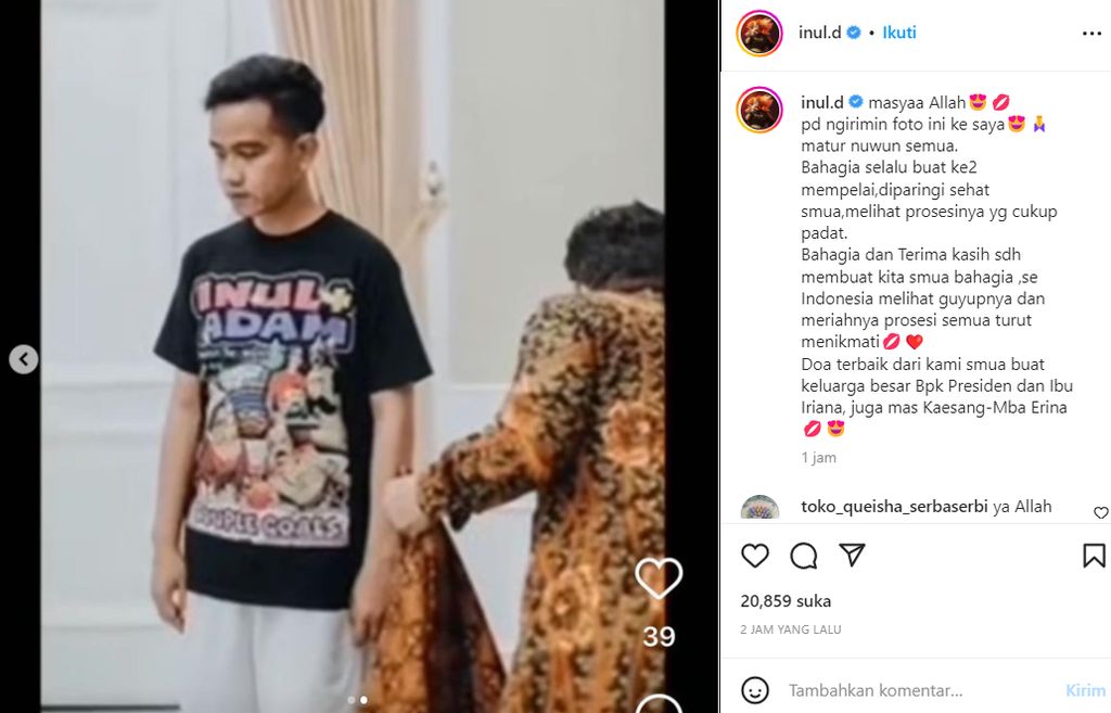 Unggahan Inul Daratista